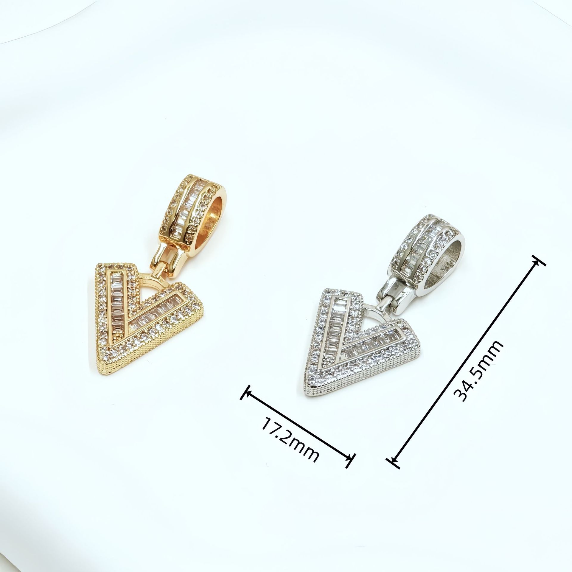 跨境欧美热卖铜镶锆石时尚个性嘻哈26个冰糖字母吊坠项链饰品批发详情19