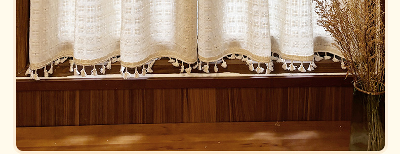 法式纱帘飘窗窗帘小窗户短款半帘遮挡咖啡厅厨房隔断门帘柜子遮丑详情28