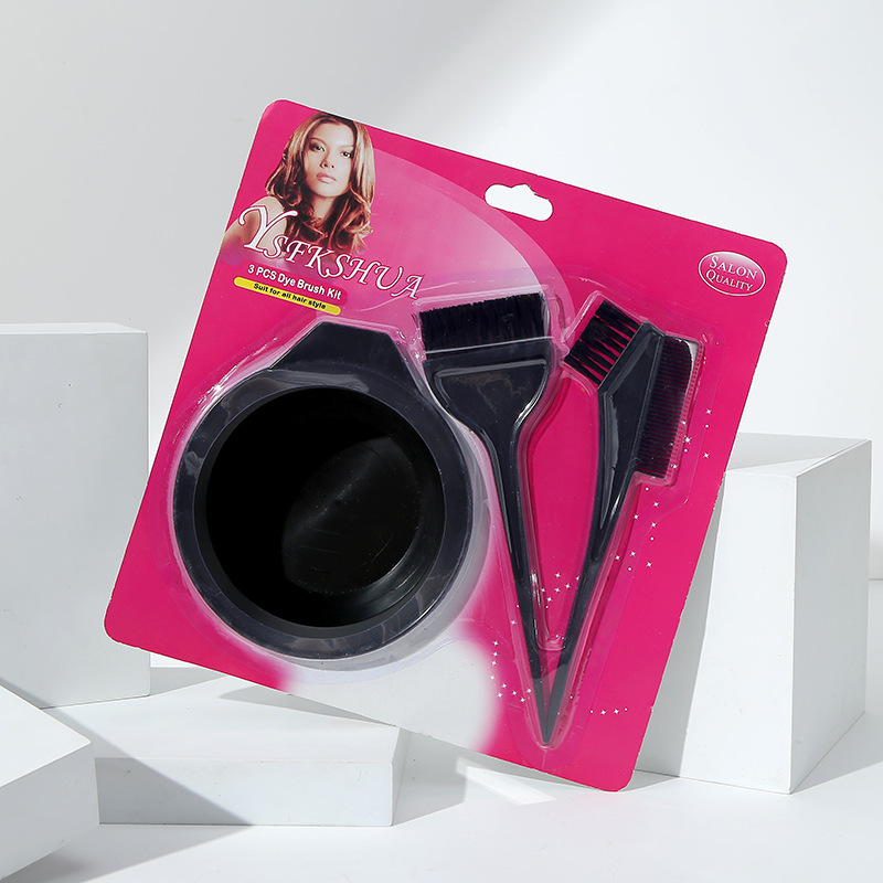跨境发廊染发工具染发刷焗油刷套装多规格染发梳染发碗软毛刷套装详情5