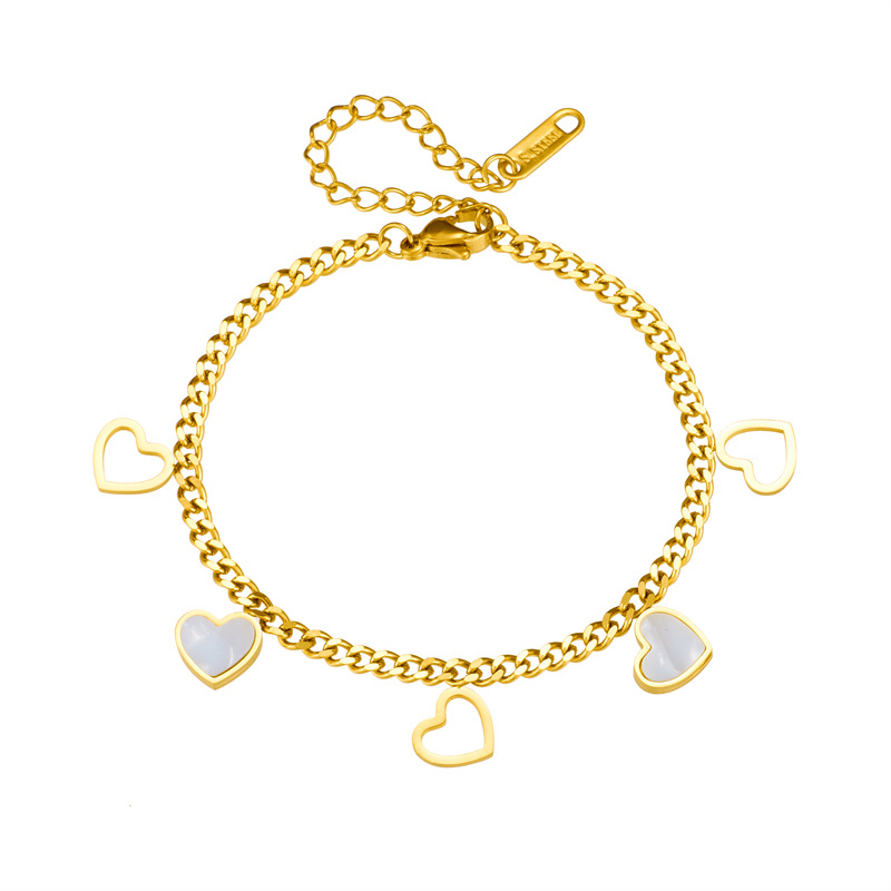 跨境热销不锈钢星星蝴蝶四叶草爱心项链手链套装  钛钢不掉色18k首饰套装详情9