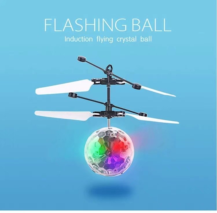 Wholesale of remote-controlled intelligent sensing crystal ball seven-color flashing flight charging aircraft pic 2