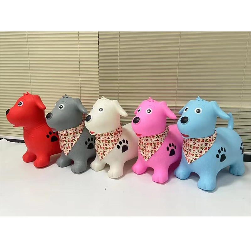 厂家地摊批发充气跳跳马精灵彩绘加大加厚PVC橡皮狗儿童玩具详情9