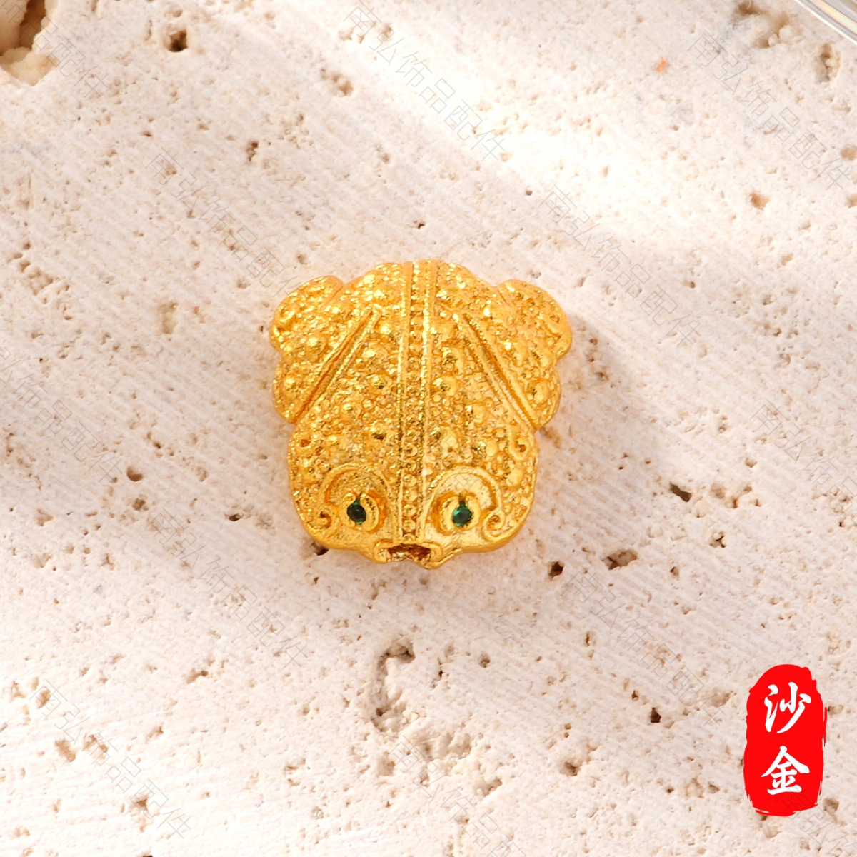 New ancient-style sand gold wealth-attracting bracelet and necklace with zirconium toad beads, a high-end Chinese style DIY accessory pic 7