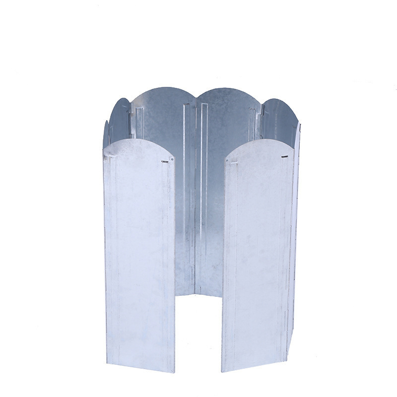 户外超轻折叠挡风板生卡式火炉头炉具用板野炊铁镀锌防风罩子批发详情11