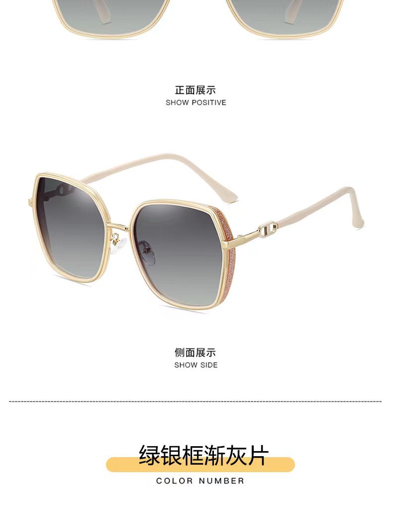 新款网红大框墨镜女潮防光太阳镜防晒防紫外线高级感大脸显瘦时尚详情18