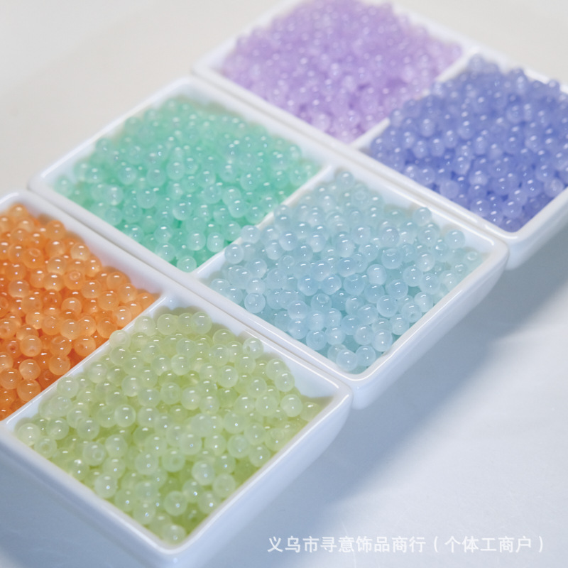 Cat-eye feel, 4mm light-colored macaron, high-quality rice bead glass, DIY handcrafted material accessories, wholesale of loose beads and string beads pic 7