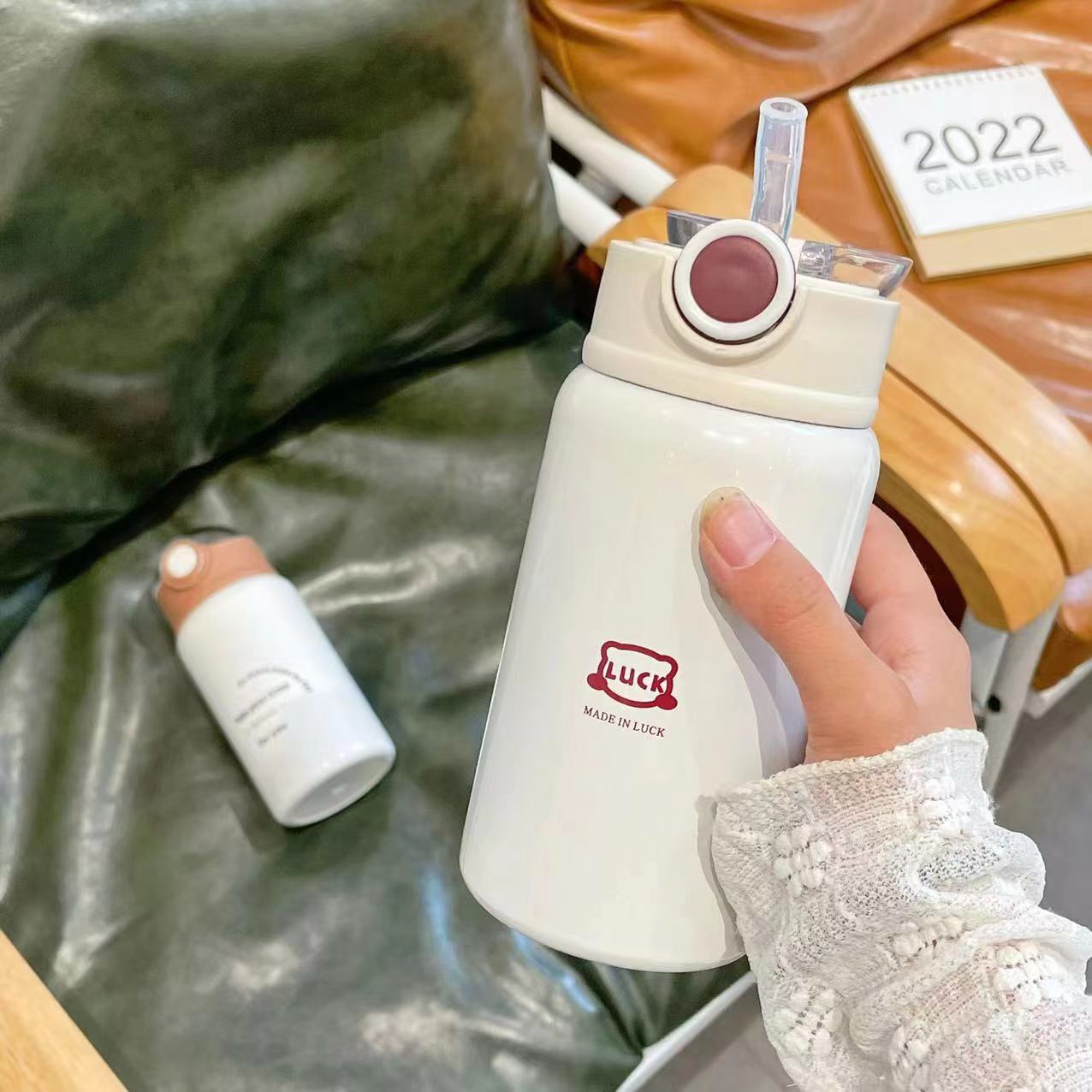 简约保温杯女生吸管杯子ins高颜值网红2025新款大人学生儿童水杯详情6