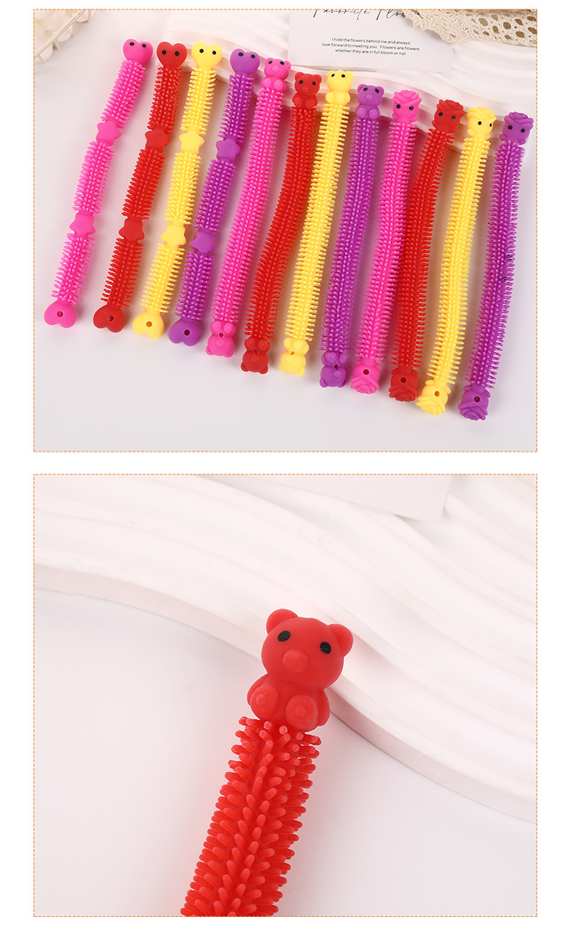 New cartoon cute bear animal cheerleading bracelet, a fun and stress-relieving noodle stretching toy pic 12