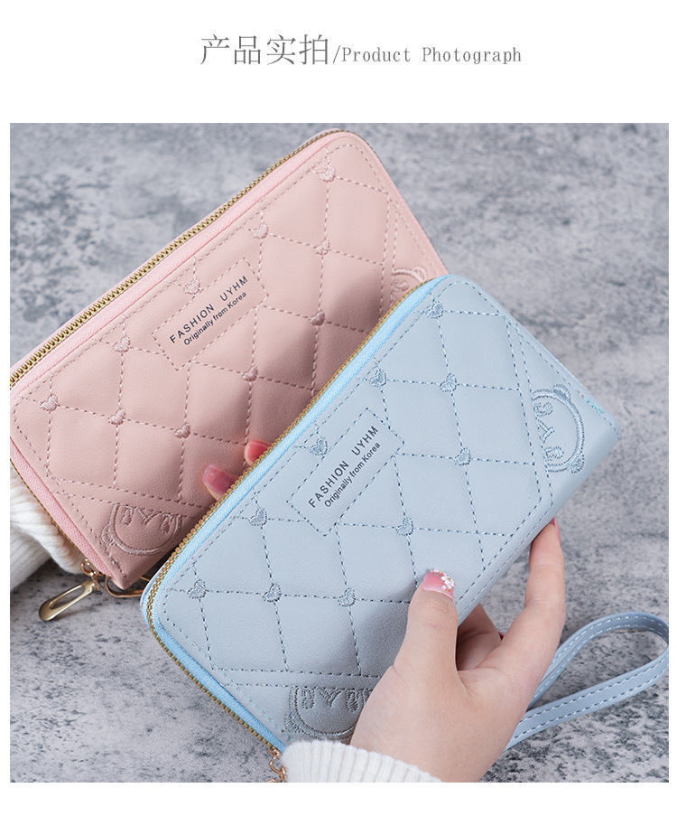 韩版2023新款手拿钱包女式长款拉链多功能百搭皮夹大容量手机钱夹详情7