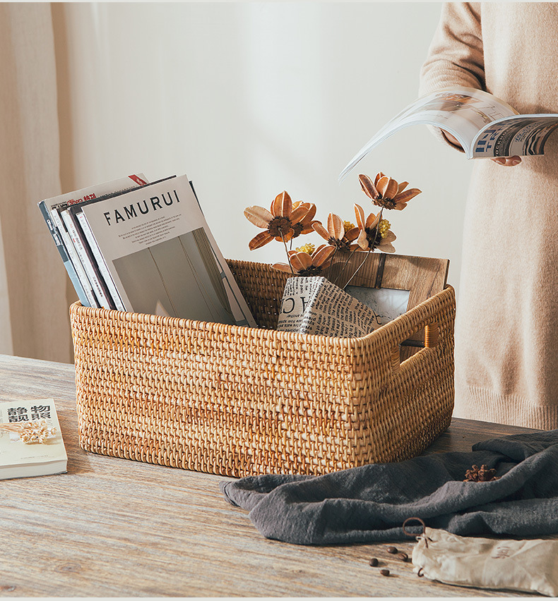 藤编收纳筐水果篮家用馒头筐竹编面包筐馍筐零食野餐篮筐手编篮子详情17