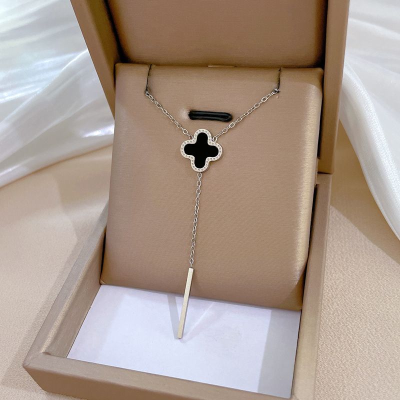 【通体钛钢】几何星球个性极简风炉内真金项链女ins网红锁骨链详情36