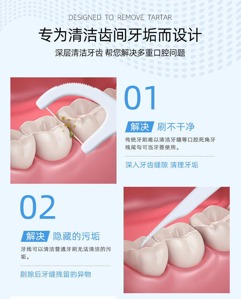 盒装250支经典牙线便携清洁牙缝超细家庭装牙签牙线盒家用护理A详情6