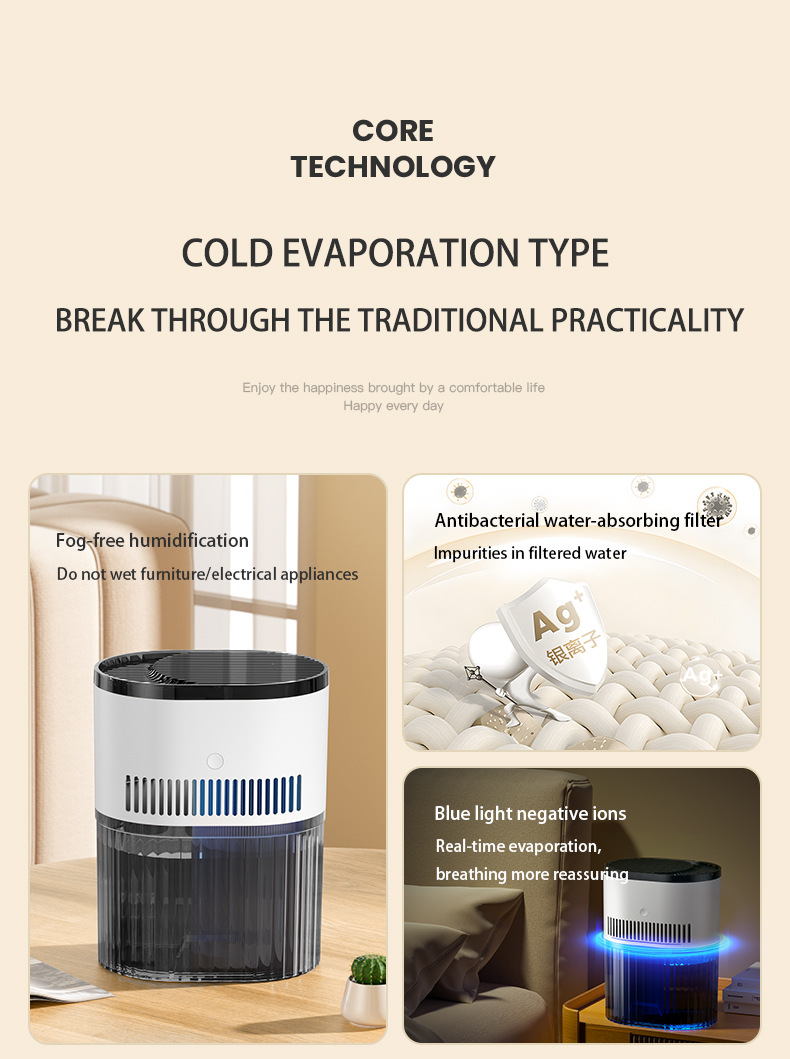[跨境]USB无雾加湿器空调房大容量上加水蒸发式增湿器厂家批发详情3