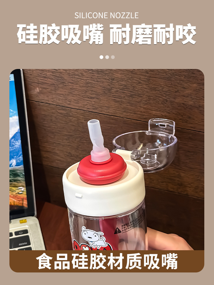 蜡笔小新tritan水杯女生2025新款夏天搅拌杯学生上学专用杯子防摔详情7