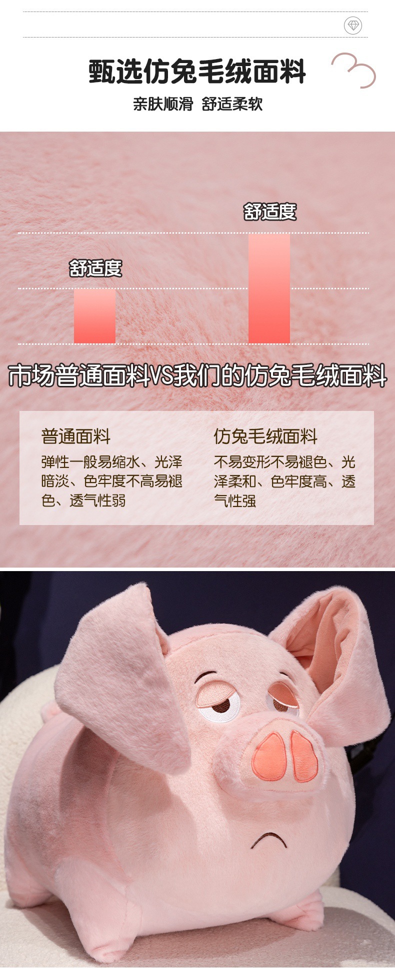 太乙真人坐骑猪猪玩偶国潮可爱呆萌飞天猪毛绒玩具家居装饰品抱枕详情2