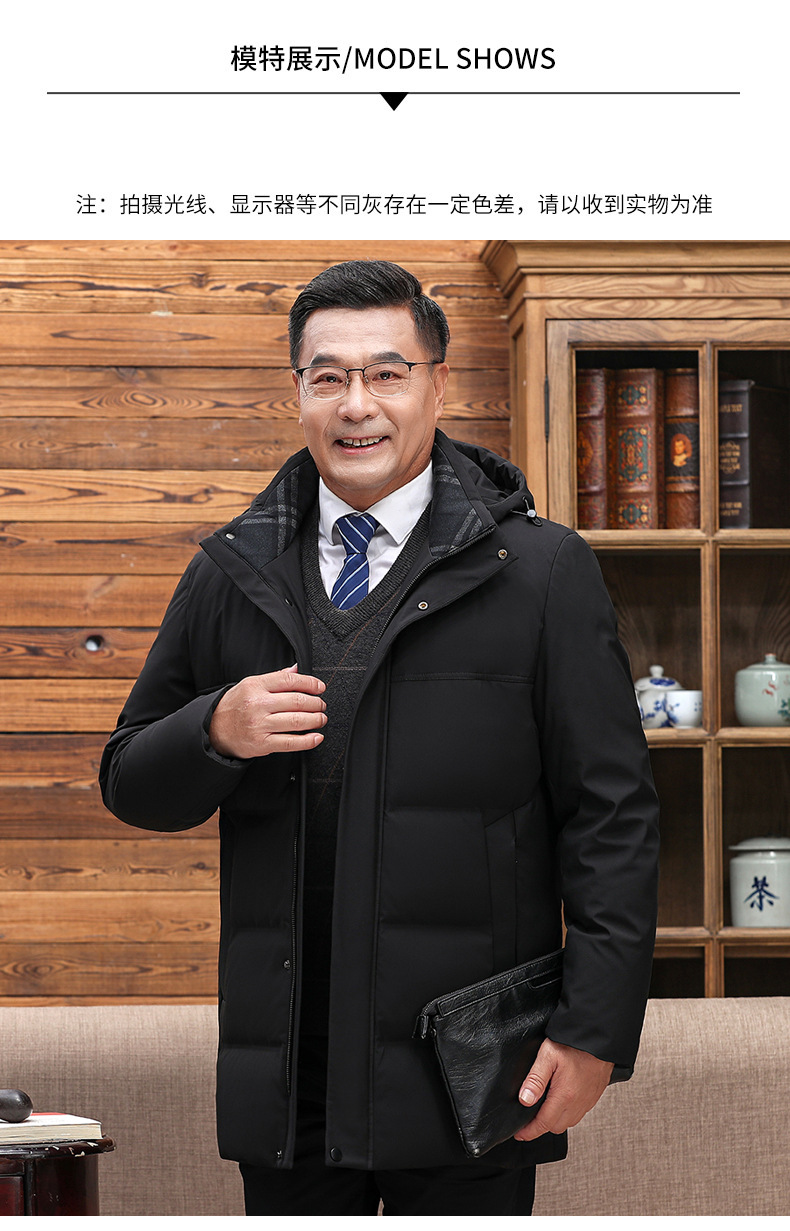 中老年羽绒服男短款加厚大码老年父亲爸爸鸭绒保暖外套加厚保暖详情12