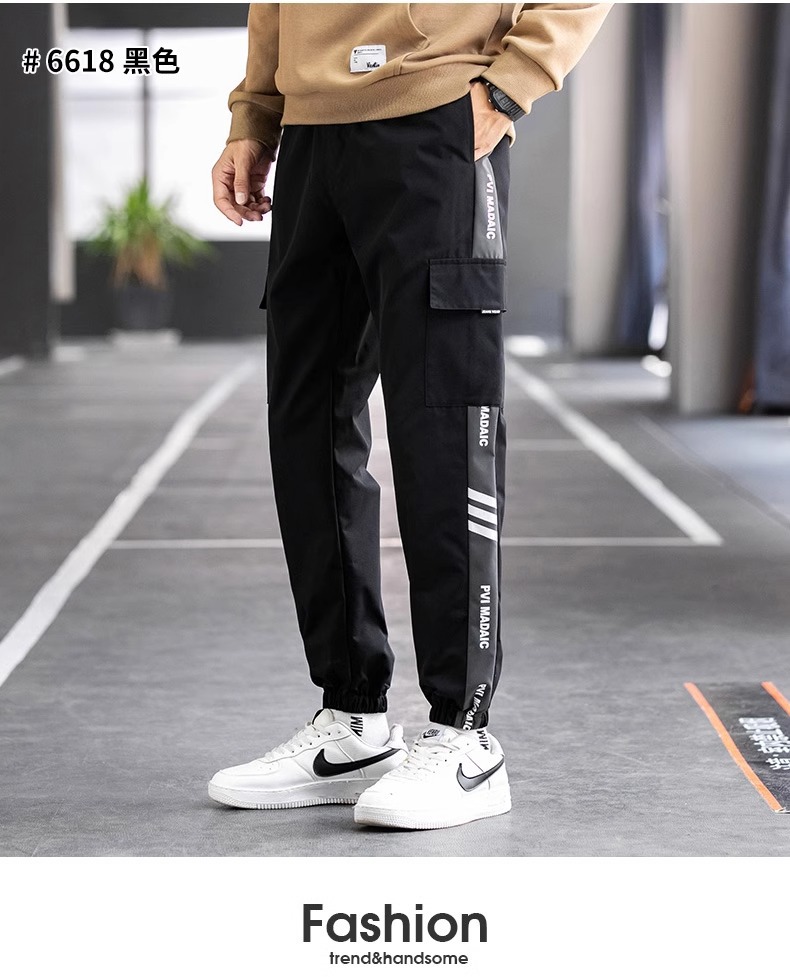 工装裤男士宽松大码男裤夏季2024新款胖子肥佬休闲束脚裤子男秋季详情20