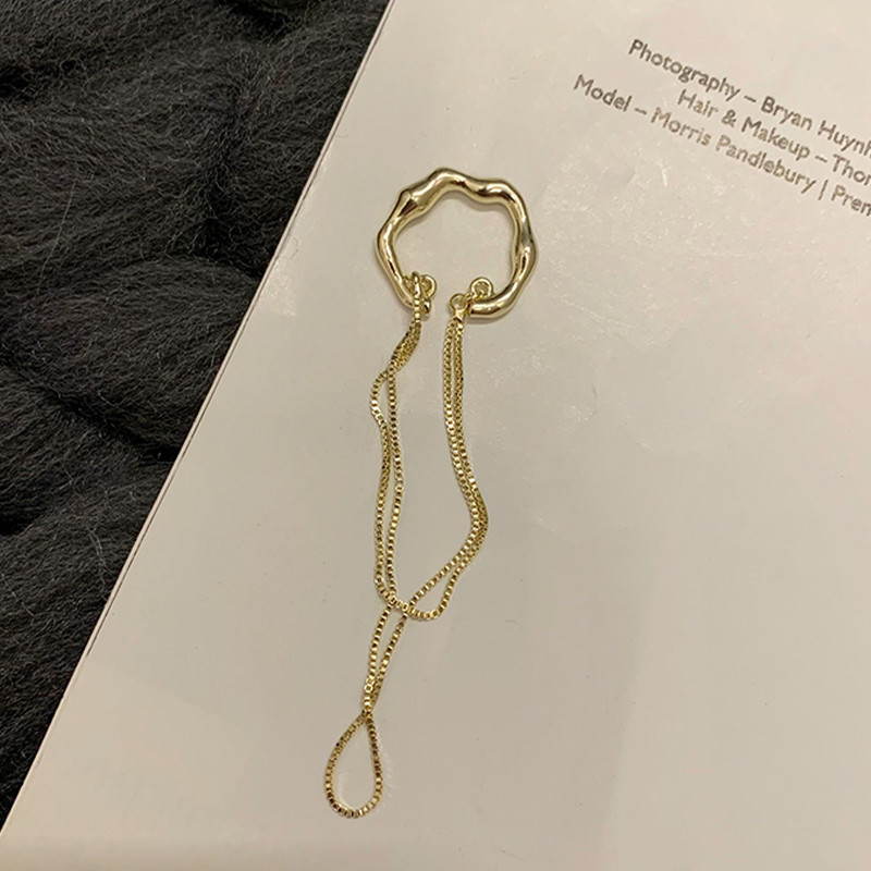 新款不规则耳夹链条流苏耳骨夹无耳洞潮简约个性冷淡风金属耳挂女详情2