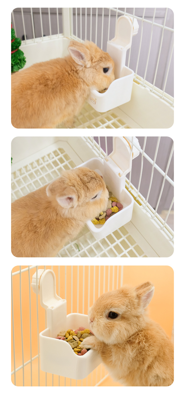 umi兔兔食盆大容量宠物兔子饭碗仓库荷兰猪龙猫可挂式小宠防啃咬详情8