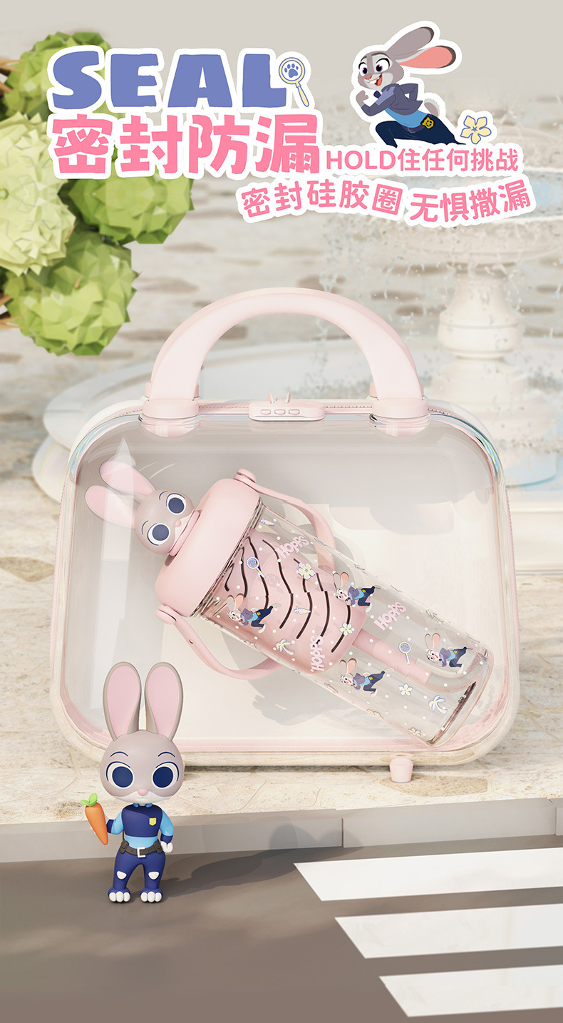 New Xiaoman doll fruit tea plastic cup, cute straw cup for primary school students, Le Si Double Drink, summer plastic water cup for school pic 16