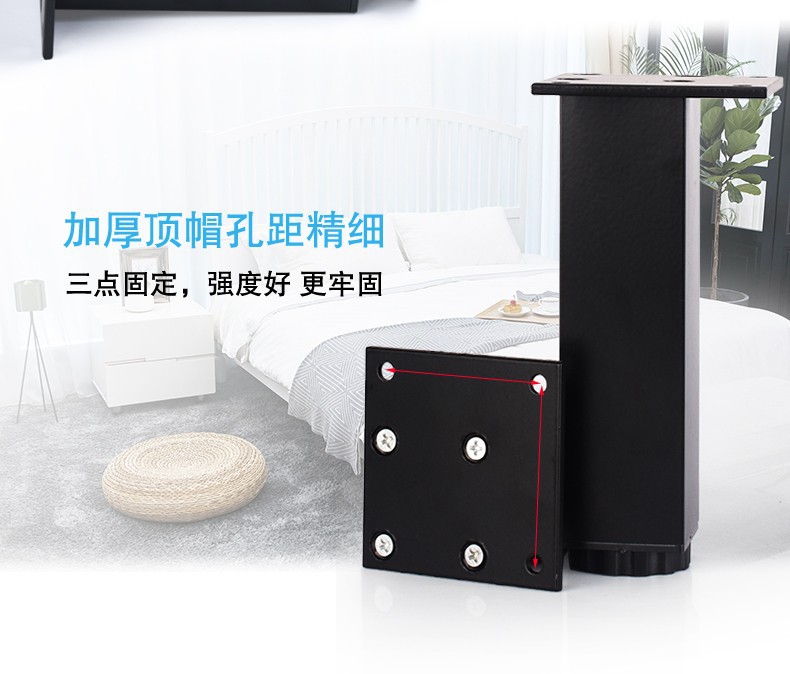 桌脚铝合金电视支撑腿橱柜脚可调节家具脚垫浴室方形柜腿详情15