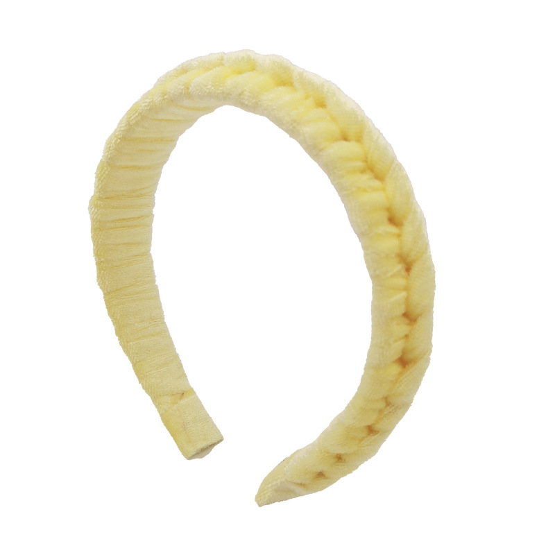 Qiwei Accessories Exclusive Qiwei Accessories Exclusive New Best-selling multi-color woven velvet strip hair band, fashionable and fresh hair accessory, headwear for women pic 8
