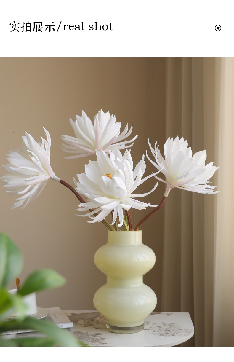 绢布仿真花假花人造花昙花家居装饰花批发韩式装饰花批发详情16