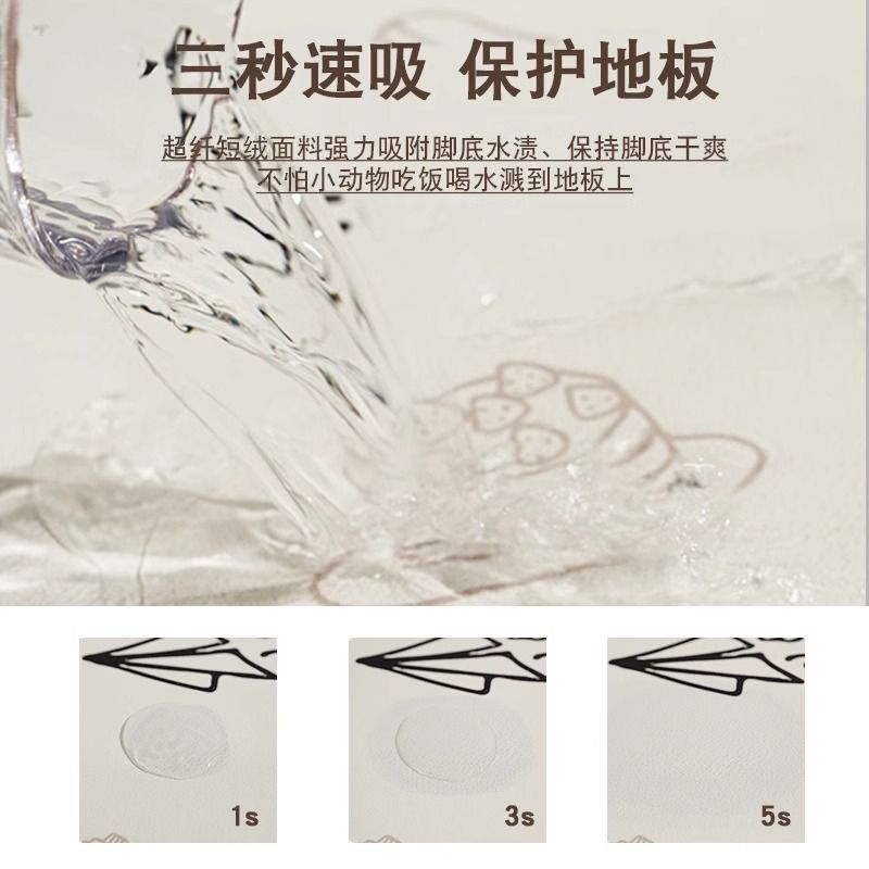 宠物专用餐垫吸水吸油猫狗耐脏免洗垫子卡通防溅防滑硅藻泥垫子详情2