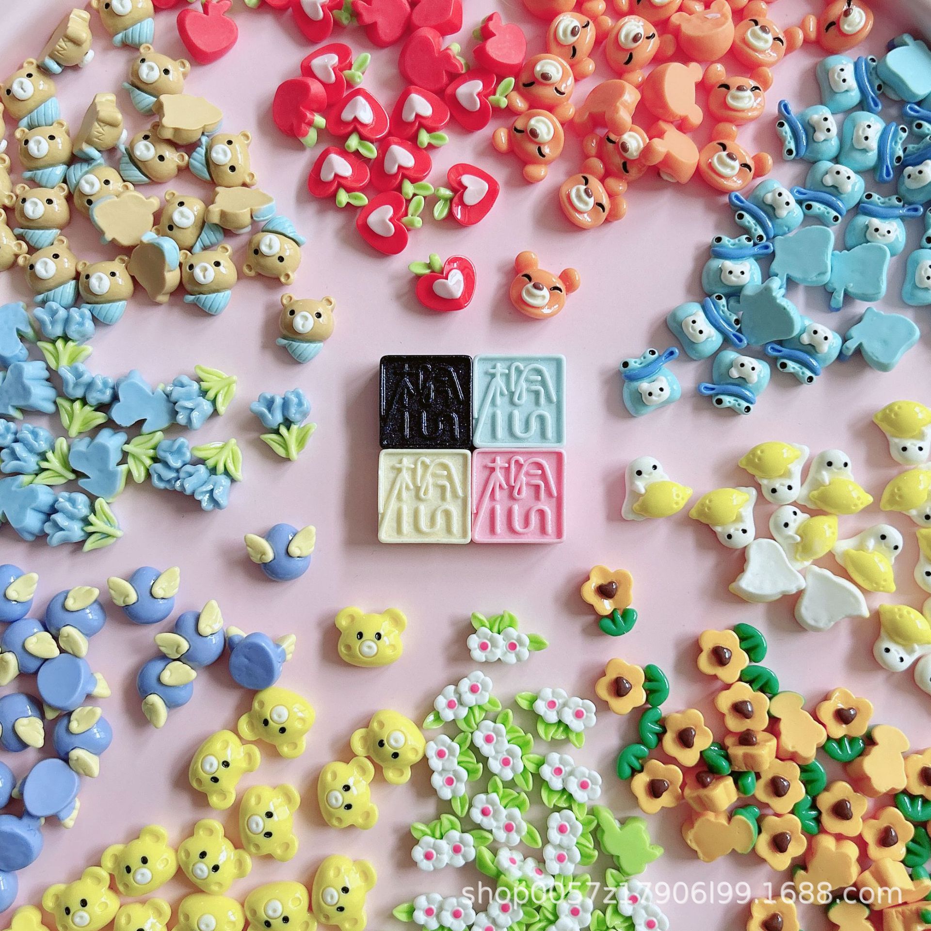 XN Cute mini bear hair flower lucky bag accessories, handcrafted small decorative materials and accessories pic 10