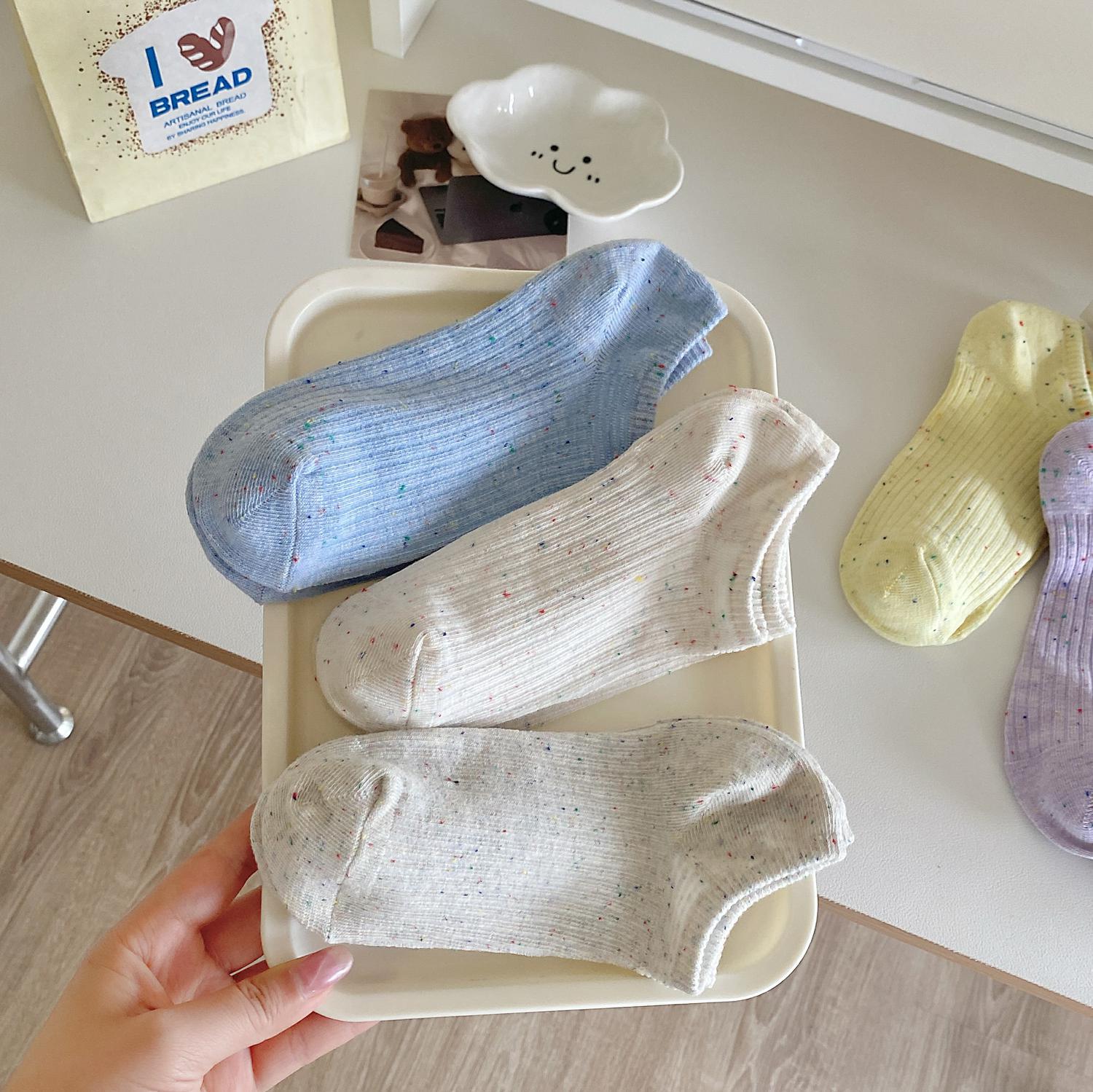 点子纱船袜女纯棉夏季薄款低帮浅口隐形袜硅胶防滑不掉跟女士短袜详情30