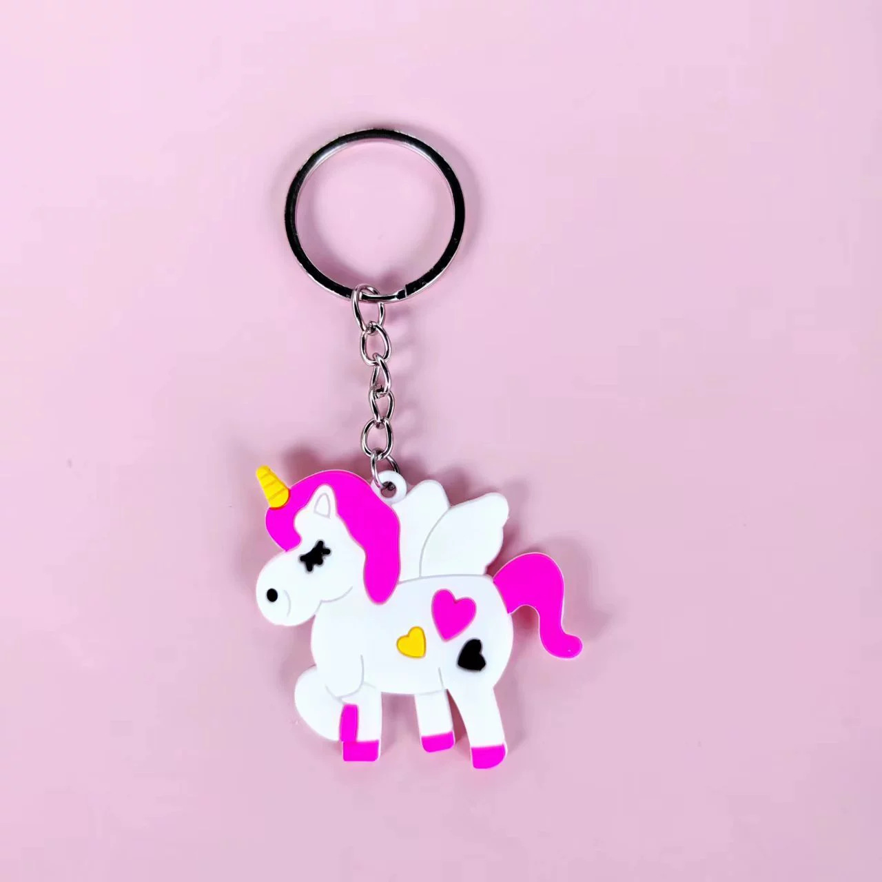 跨境新款亚马逊欧美独角兽钥匙扣派对礼品儿童饰品PVC软胶钥匙链详情3