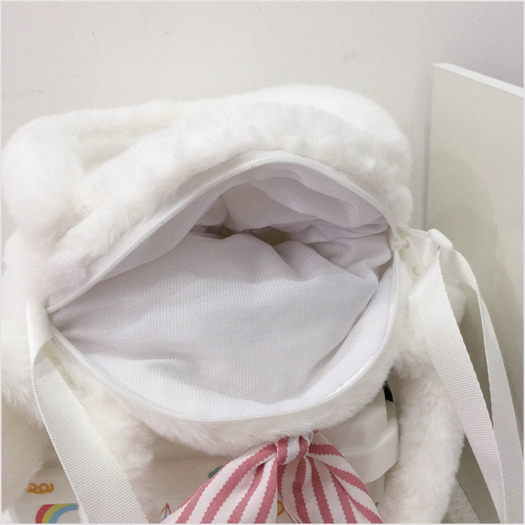Japanese-style Instagram cute puppy cartoon plush bag, Korean-style soft girl single-shoulder crossbody bag, furry handbag pic 20