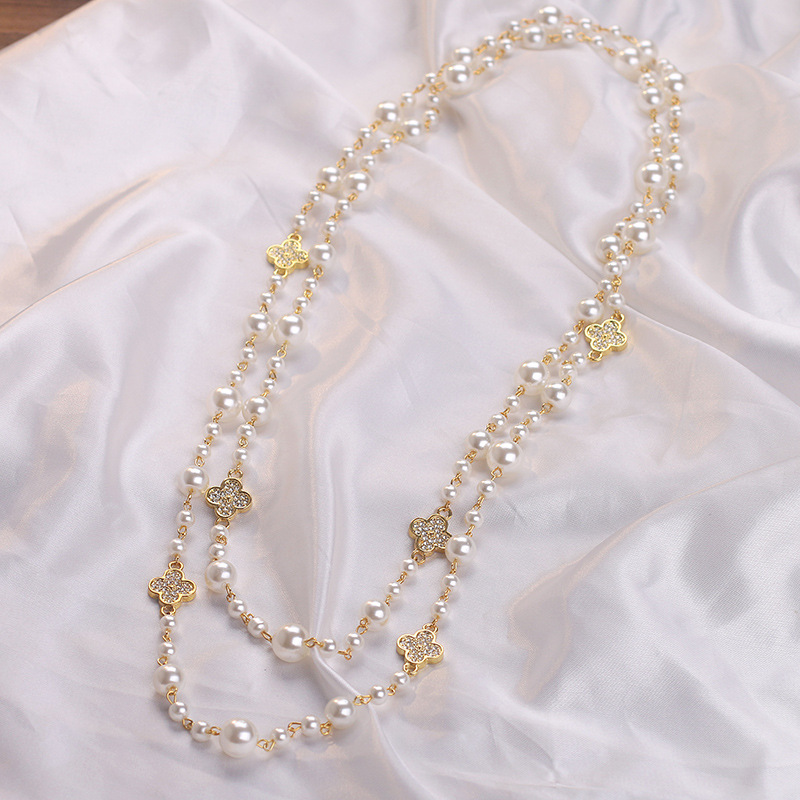 珍珠项链女款轻奢小众2023新款爆款颈链长款毛衣链衣服装饰配饰品详情5