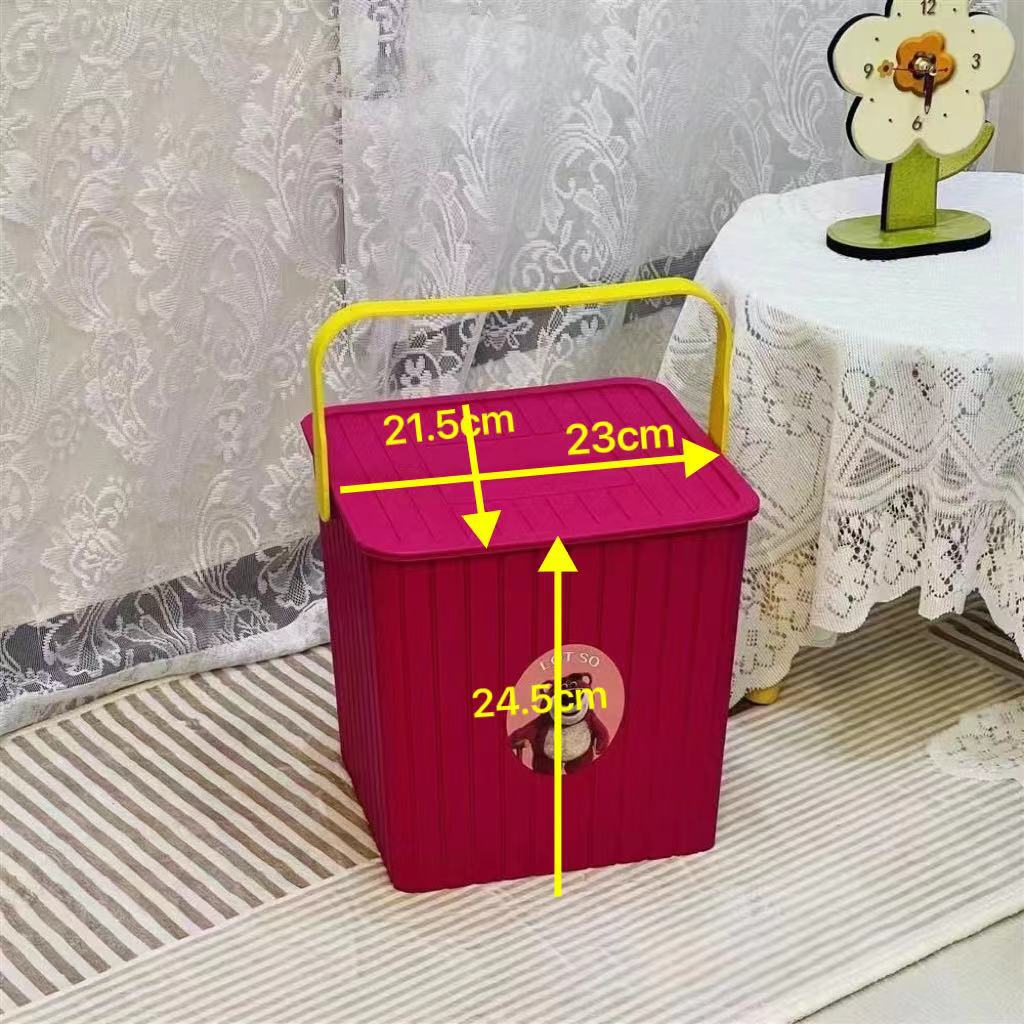 草莓熊方形多用桶可坐人钓鱼桶手提桶收纳凳带盖洗澡桶收纳桶乐高详情9