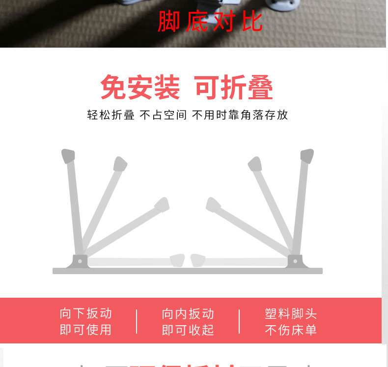 A small table on the bed, a seat in the bedroom, a foldable student dormitory table board, a desk, a cute ins carpet, a computer pic 12