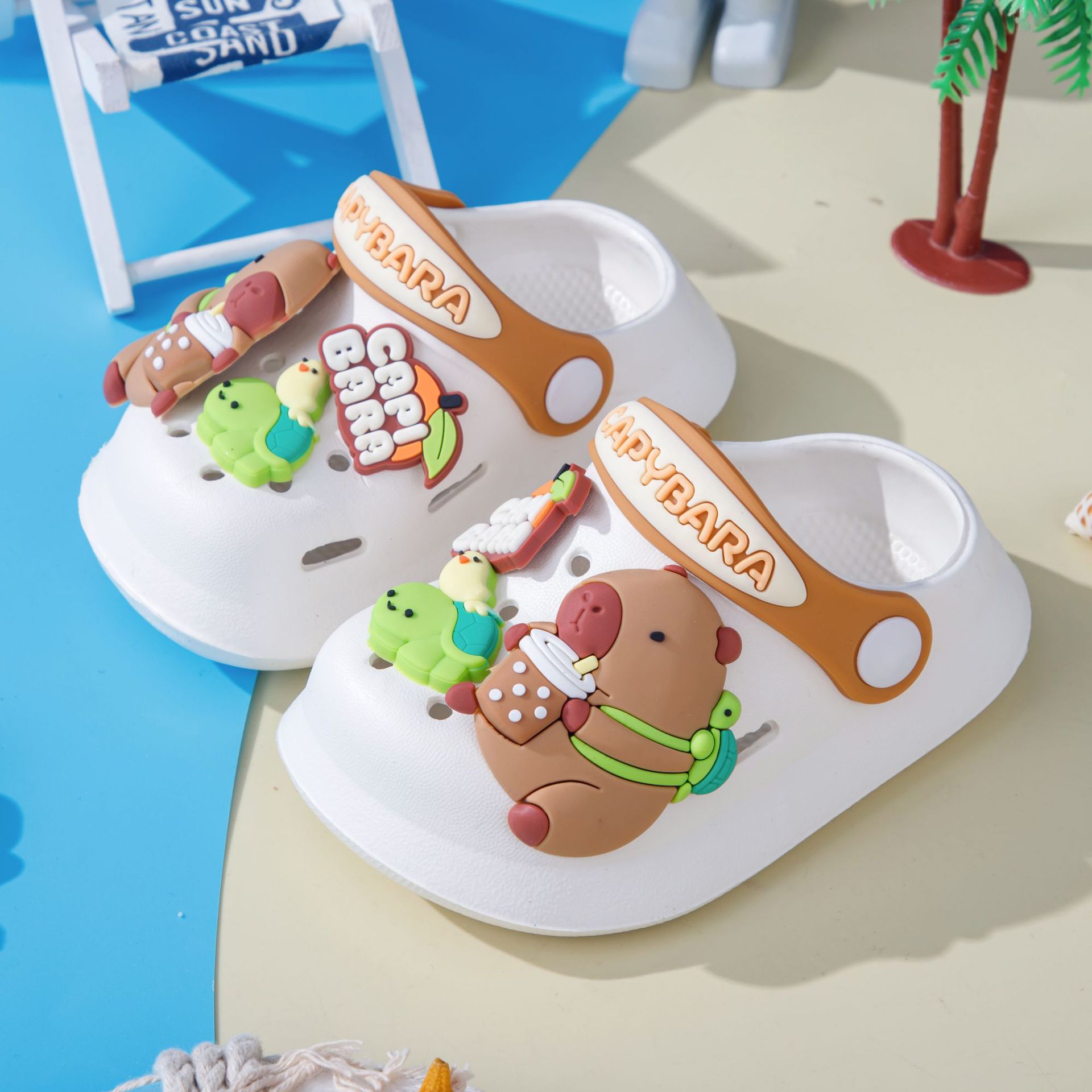 儿童多标洞洞鞋批发夏中大童男童女童卡通凉鞋透气小童宝宝凉拖女详情7