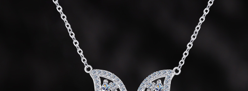 s925 sterling silver butterfly tassel Moissan collarbone chain, a niche and high-end, versatile accessory necklace, exuding a sense of sophistication for autumn and winter pic 12