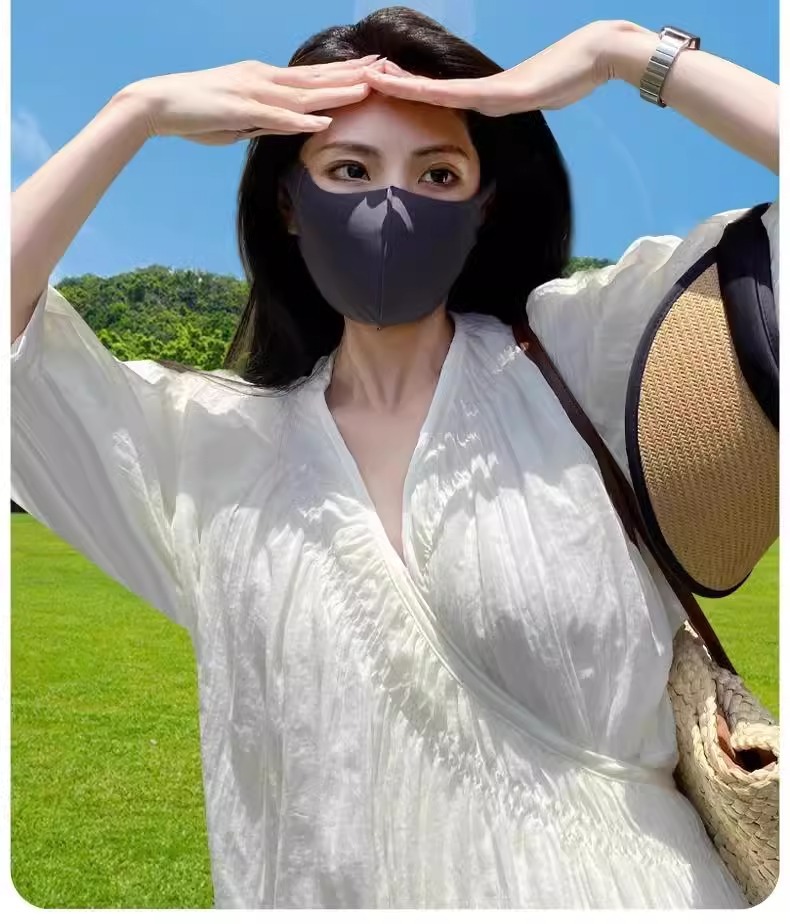 春夏显脸小2025玻尿酸冰感防晒无痕防户外防紫外线立体高颜值口罩详情12