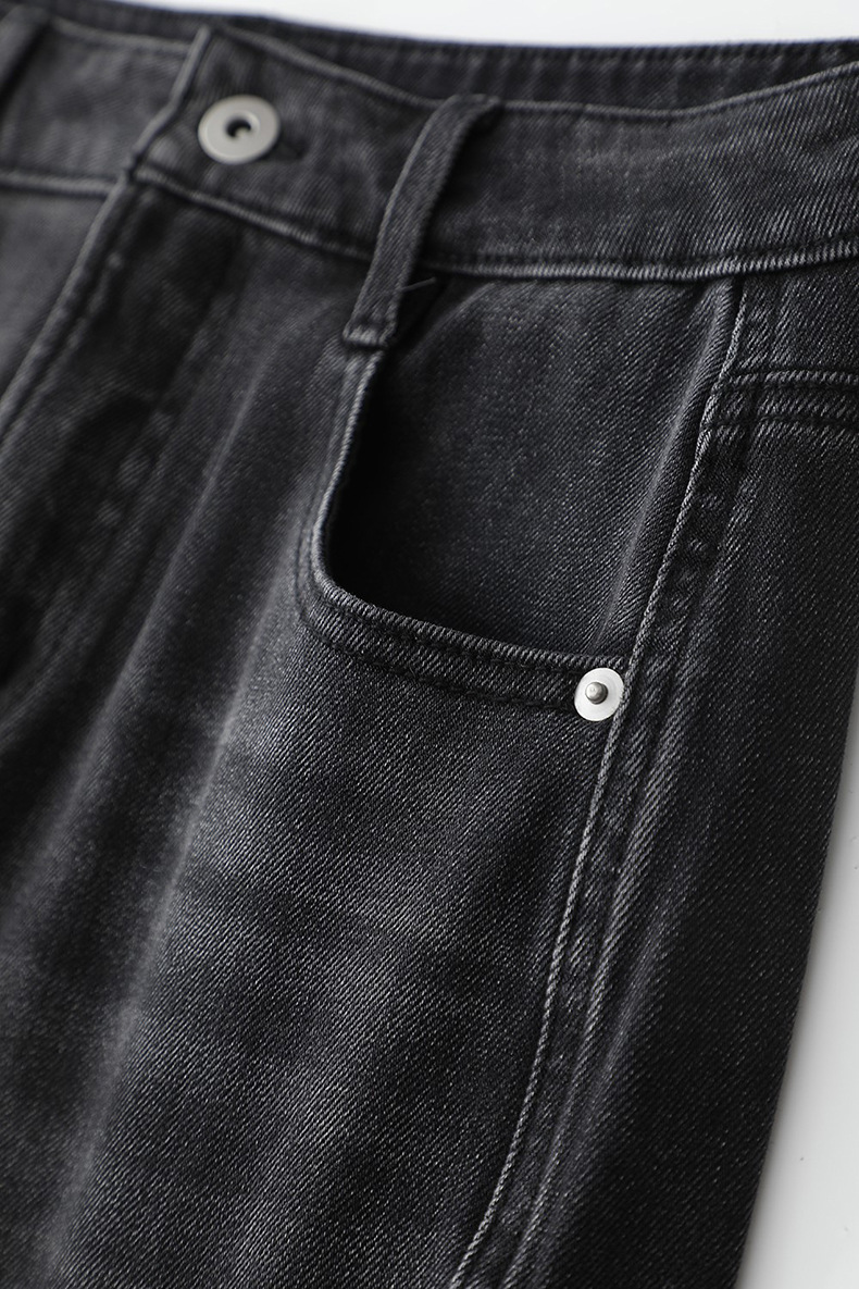 2025春款摩登复古水洗牛仔裤 显高显腿长高腰宽松百搭直筒阔腿裤详情38