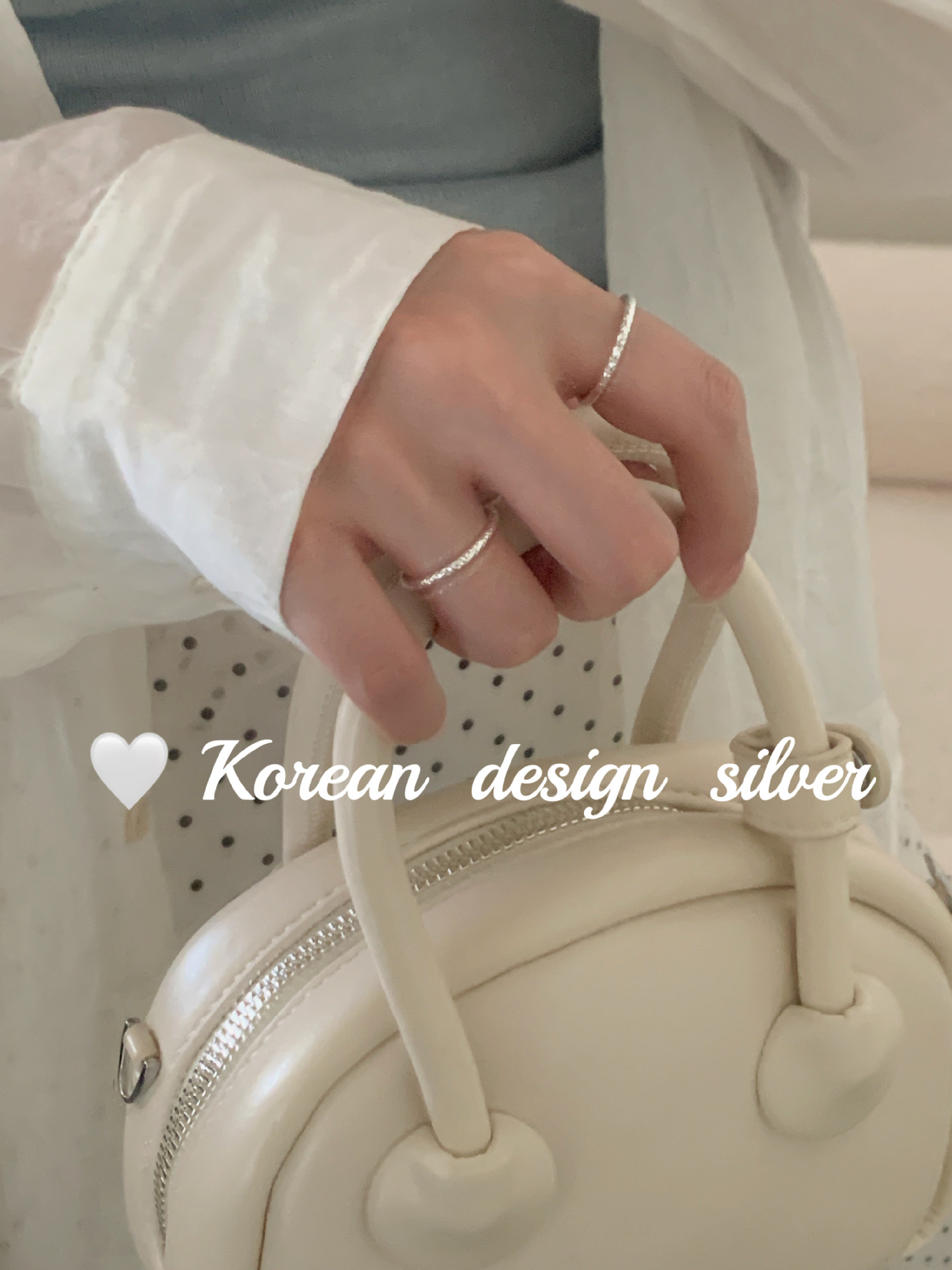韩国Ins风小众银饰品批发 S925纯银简约碎冰冰戒指开口可调戒指女详情2