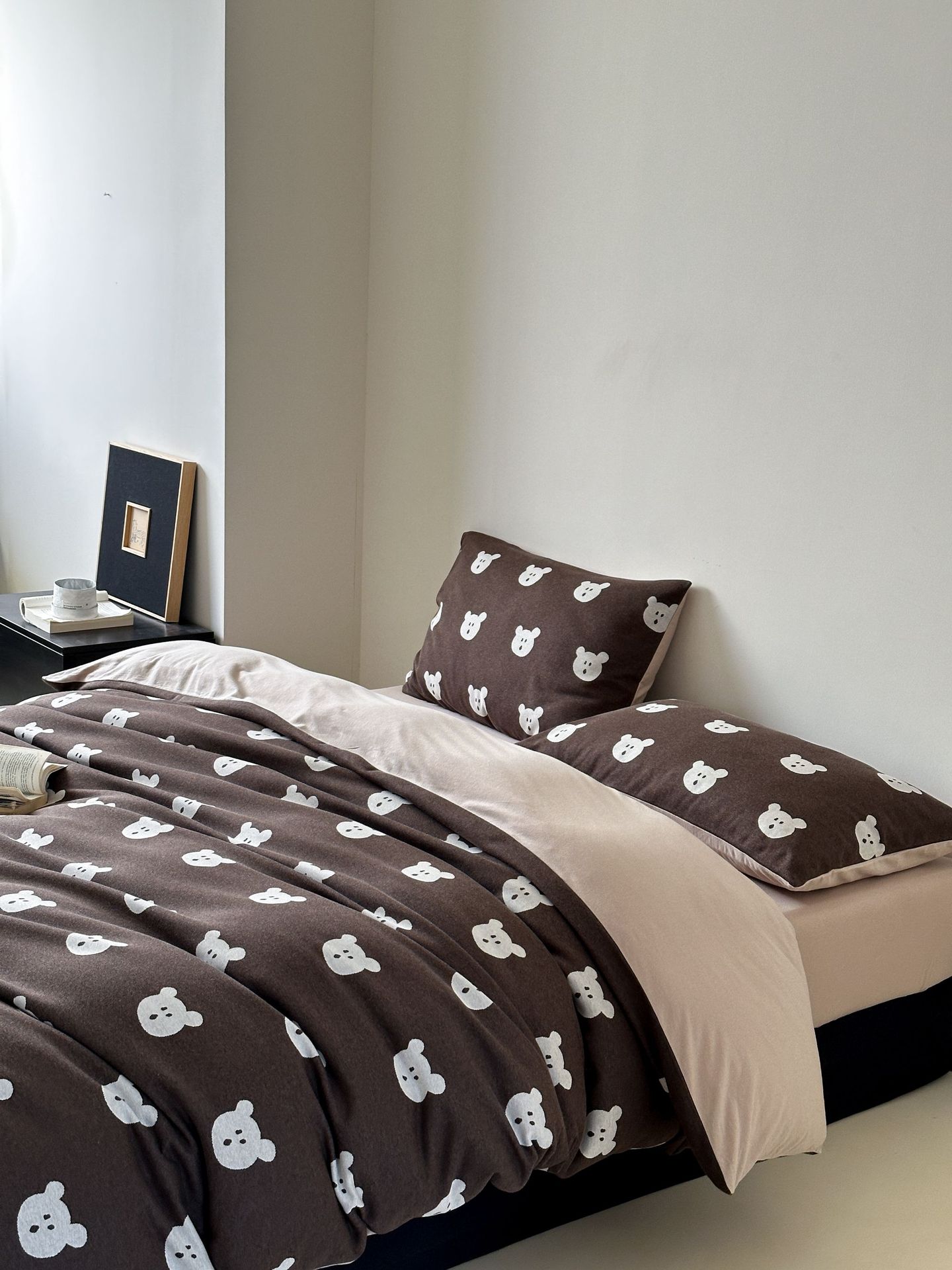 2025 Thickened knitted jacquard Class a all-cotton jacquard knitted cotton four-piece set, Tianzhu cotton Bear Naked Sleeping Quilt cover pic 16