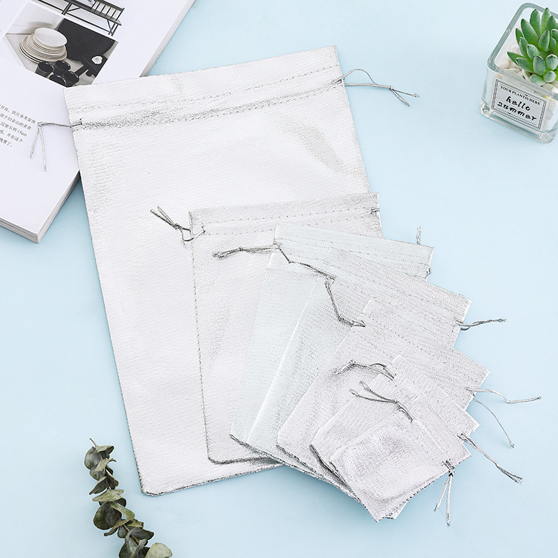 厂家现货 金银布束口袋 首饰包装抽绳小袋子 珠宝饰品便捷收纳袋详情3