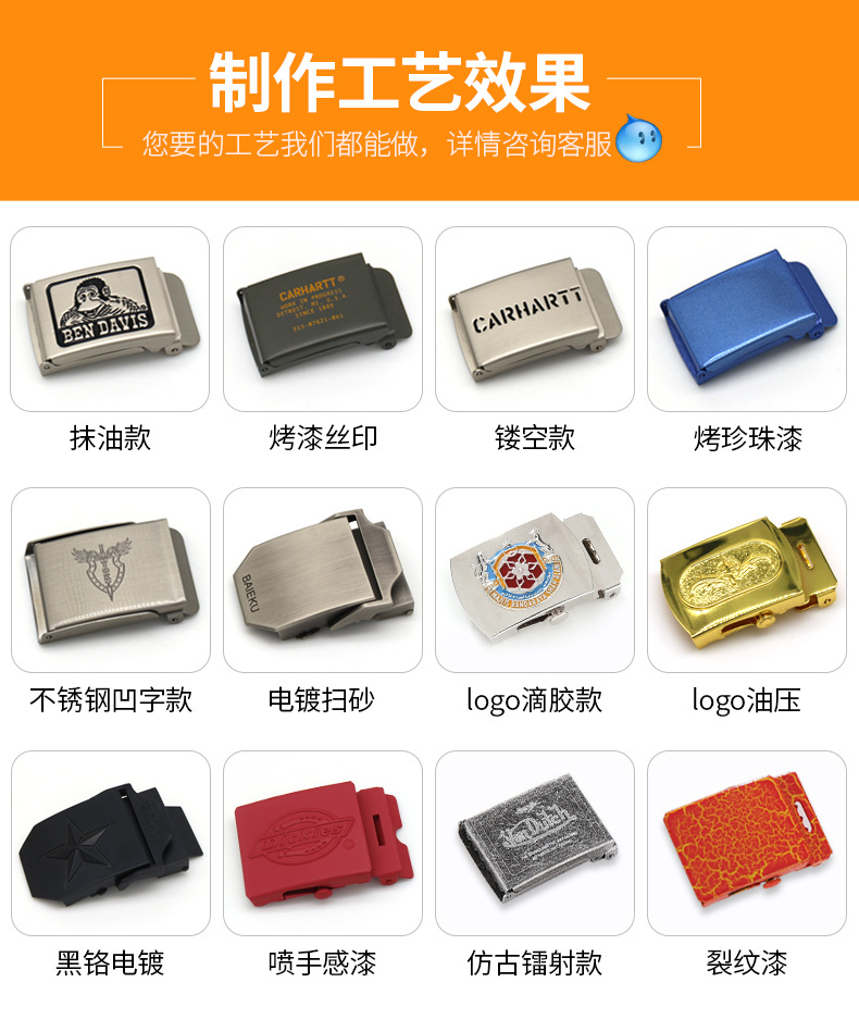 The 35MM roller belt buckle from the original manufacturer features woven belt buckle heads, smooth buckles, and eco-friendly electroplated iron sheet military buckles pic 7