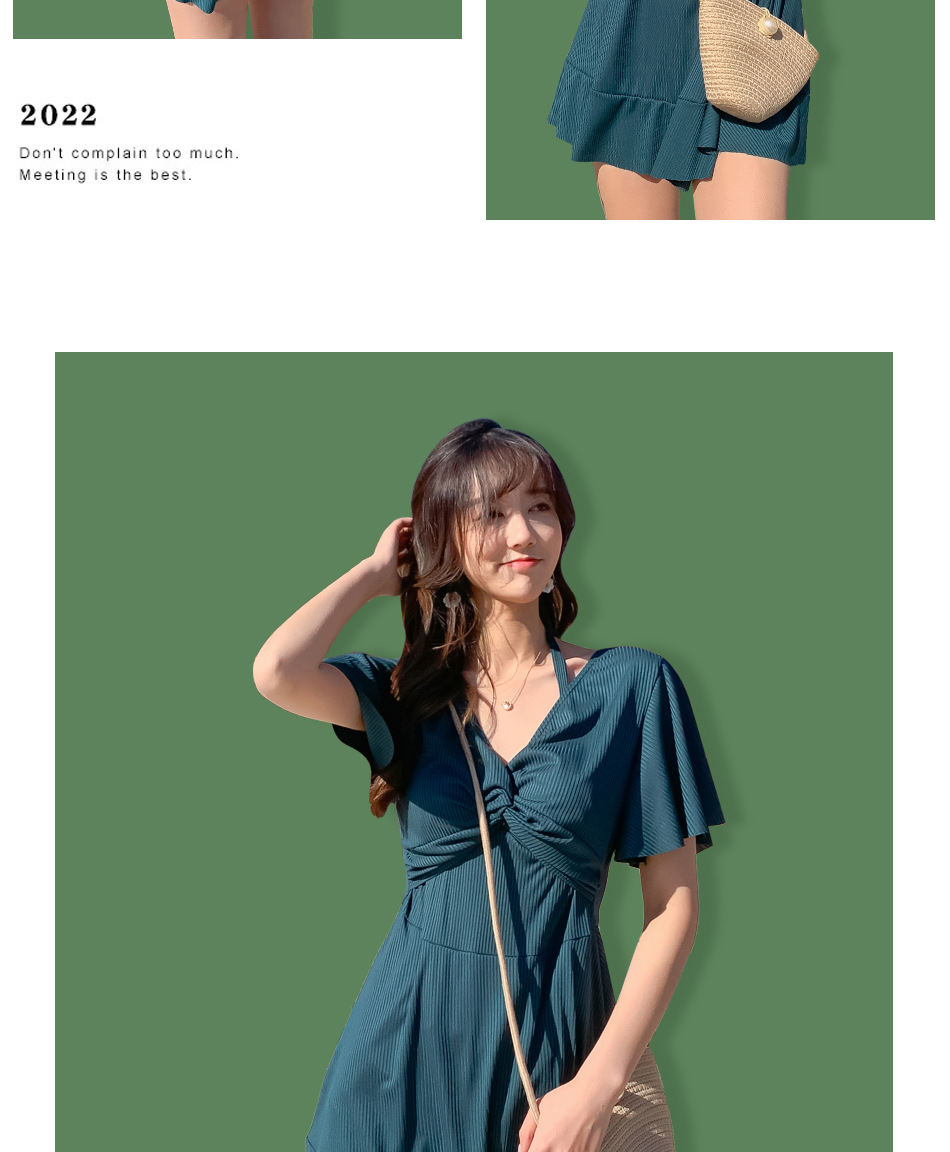 Hot-selling plus-size swimsuits for overweight women and girls, conservative and slimming one-piece dresses, hot spring swimming swimsuits, sexy swimsuits wholesale -038857 pic 17