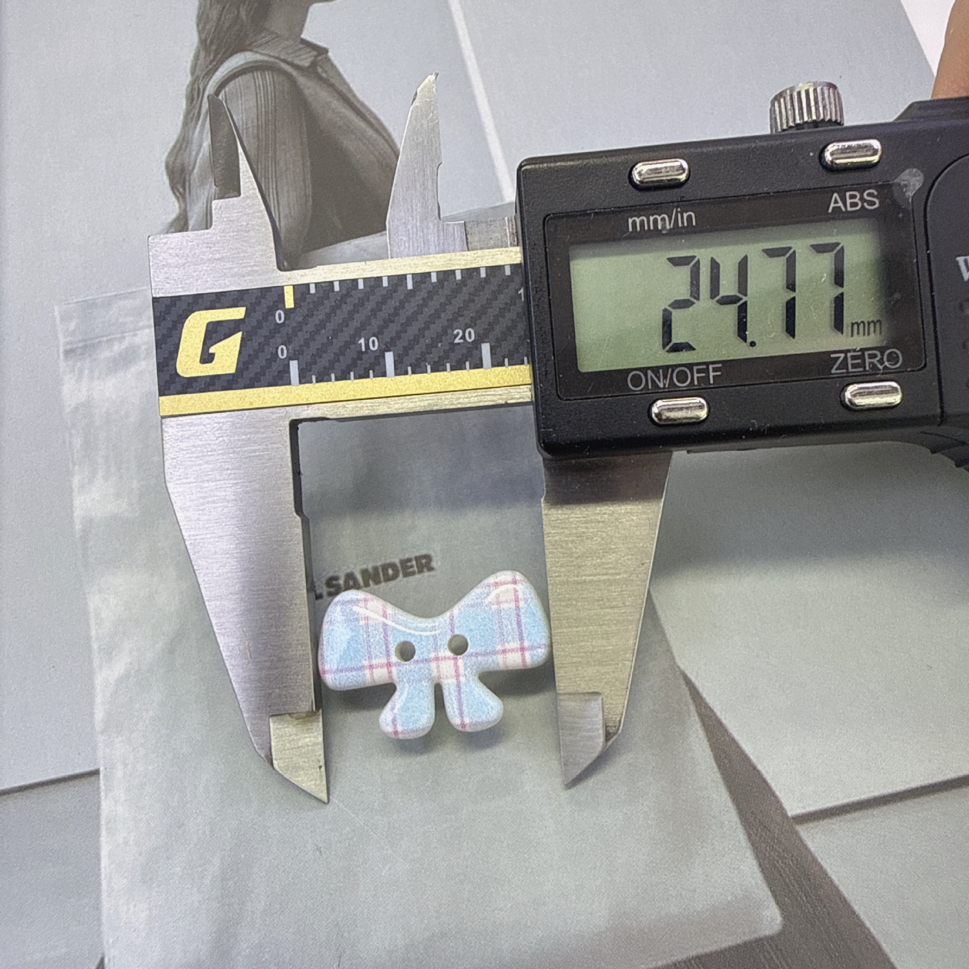 Freshly plaids printed lazo botones handmade diy tocados y gorros ropa accesorios botones ensamblaje pic 2