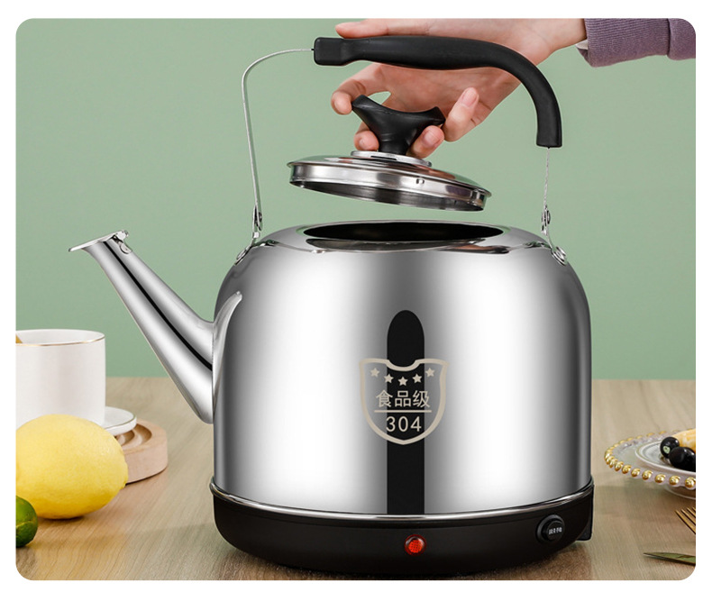 食品级304不锈钢底一体电烧水壶家用大容量电水壶自动断电电热详情15