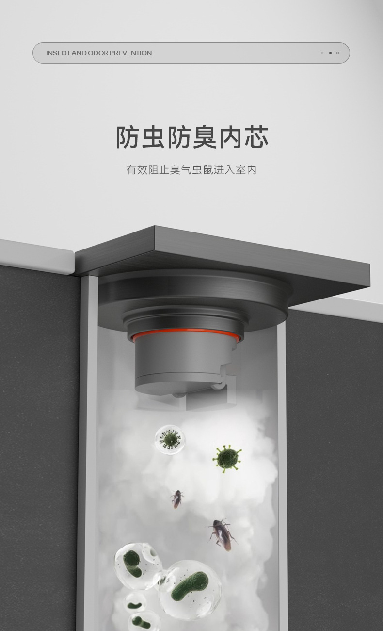 卫生间阳台不锈钢防臭地漏家用洗衣机厨卫轻奢加厚地漏芯防虫神器详情10