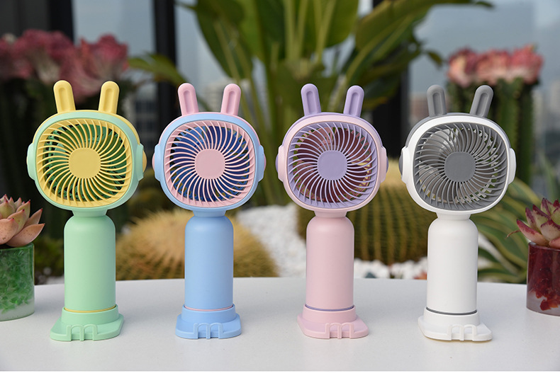 创意手持小风扇卡通迷你便携USB充电学生礼品制作logo电扇批发厂详情18