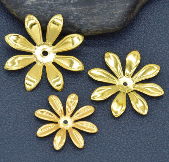 diy金属饰品花瓣 八瓣铁花片 26/30mm 八叶花片 多叶花托详情2