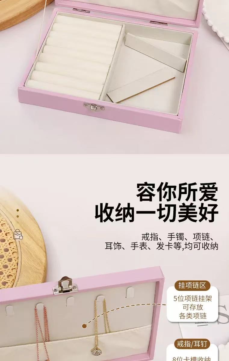 2026 Anti-oxidation Internet Celebrity Bestseller Single-layer jewelry box Portable jewelry ring Stud jewelry packaging box pic 3